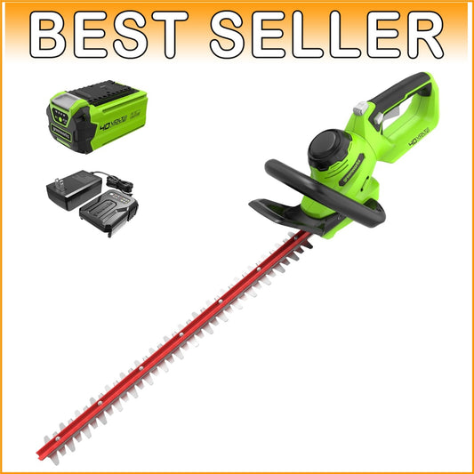 40V 24-Inch Cordless Hedge Trimmer with 1" Cutting Capacity & Battery Included