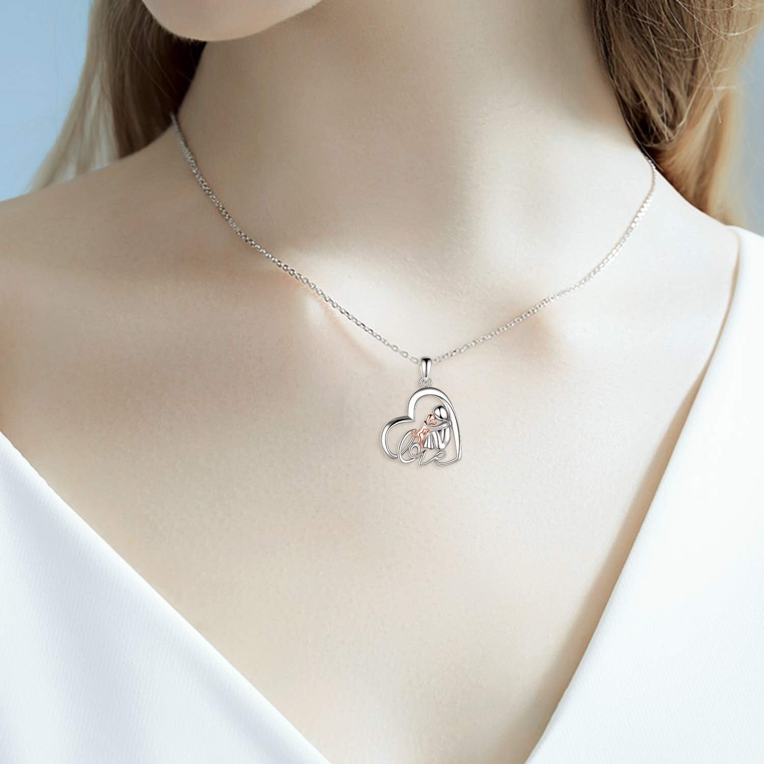 Hypoallergenic Sterling Silver Dog Angel Necklace - Memorial Gift for Women