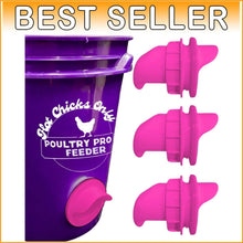 Load image into Gallery viewer, Original DIY PVC Gravity Fed Chicken Feeder Kit with 3 Ports - Made in USA