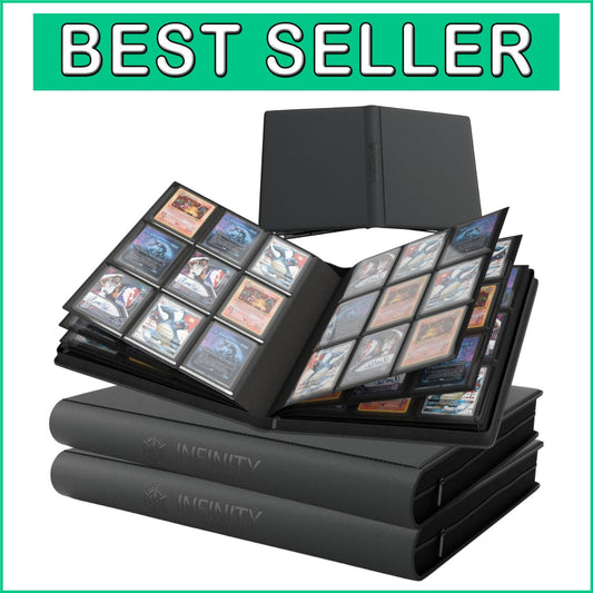 Durable Top Loader Card Binder - 288 Cards, Zippered Closure, Perfect Fit Design
