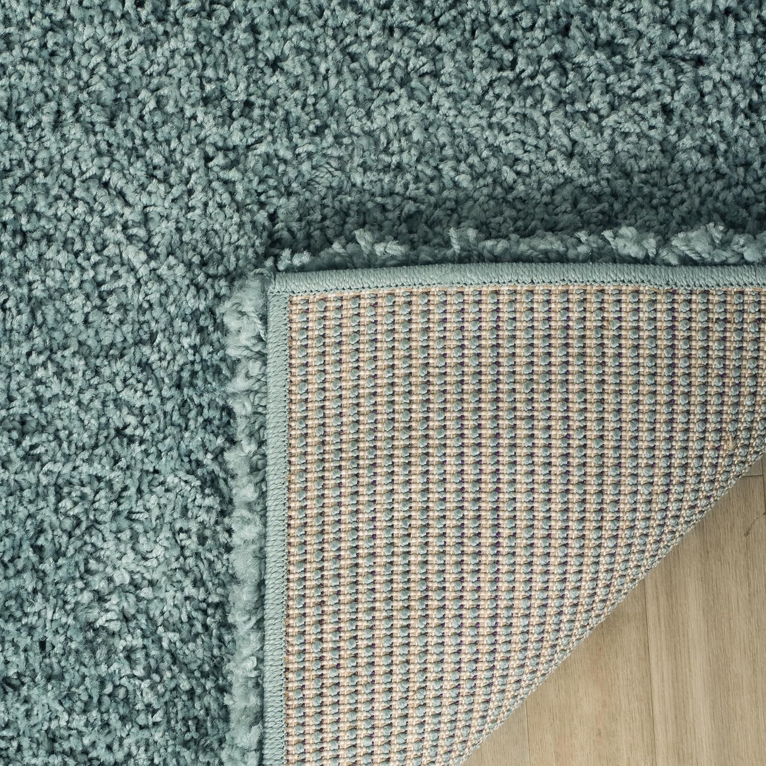 Plush Light Blue California Shag Runner Rug - 2'3" x 7' for High Traffic Areas