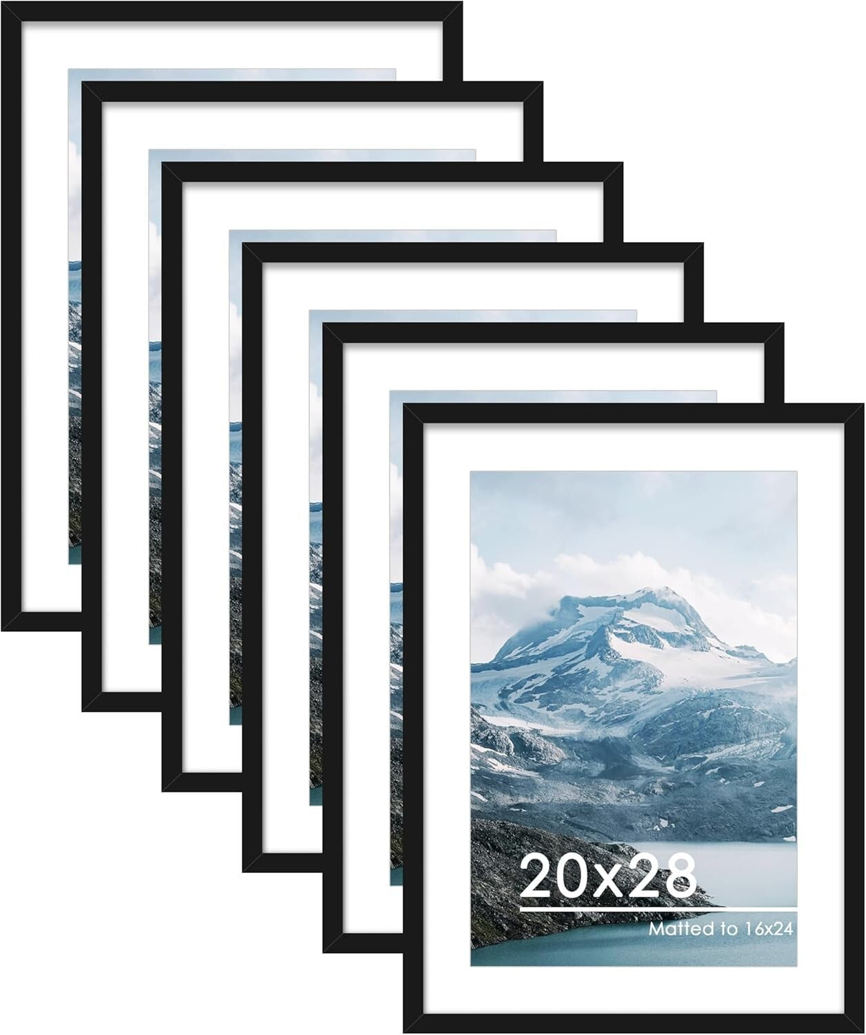Elegant Black 20x28 Picture Frames – Snap-Open Design for Easy Art Swapping