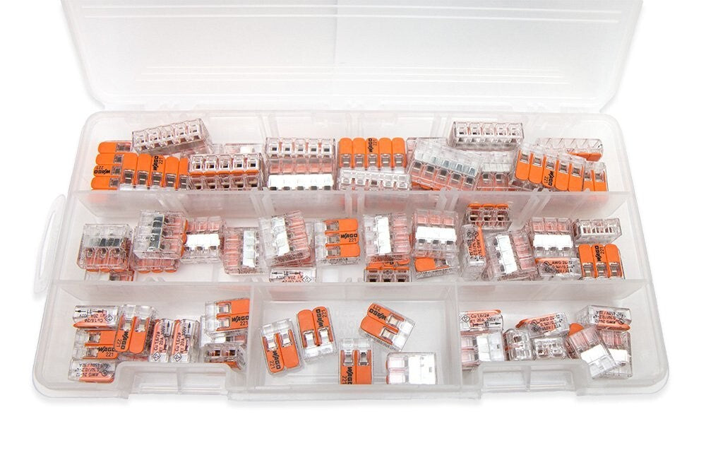 75pc Lever-Nuts Wire Connector Assortment with Case - Fast Reliable Connection