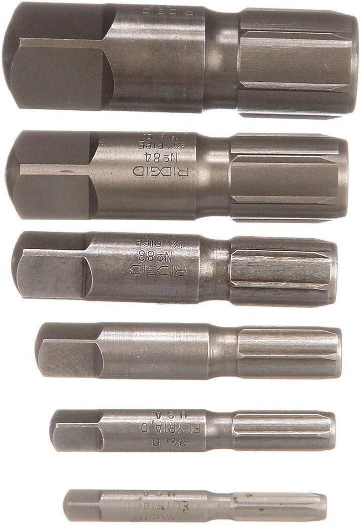 Model 883 6-Piece Pipe Extractor Set: Durable Steel for Broken Pipes (1/8"-1")