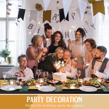 Load image into Gallery viewer, 54x108 inch Black Disposable Tablecloths with Satin Runners for Luxurious Events