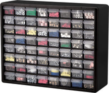 Load image into Gallery viewer, 64-Drawer Heavy-Duty Plastic Storage Cabinet for Garage &amp; Classroom Organization