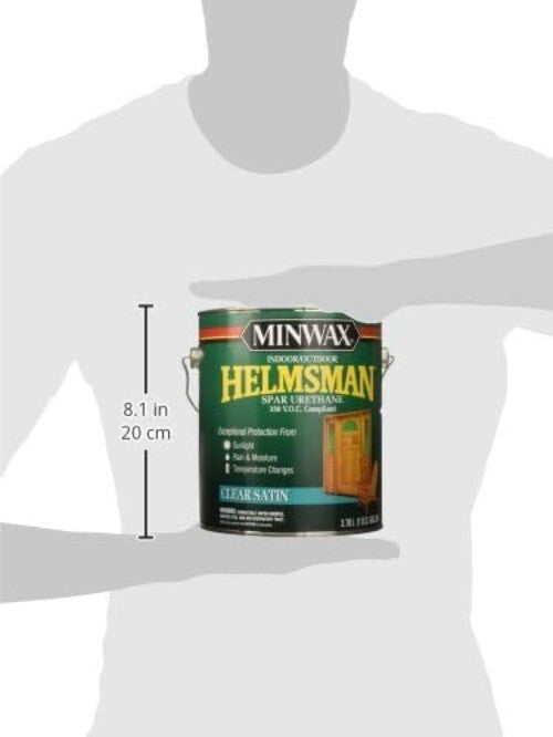Helmsman Spar Urethane, Gallon - Satin Finish | UV & Rain Resistant Wood Varnish