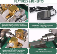 Load image into Gallery viewer, Precision Pearl Holing Machine - Complete 280W Jewelry Driller Set for Designers