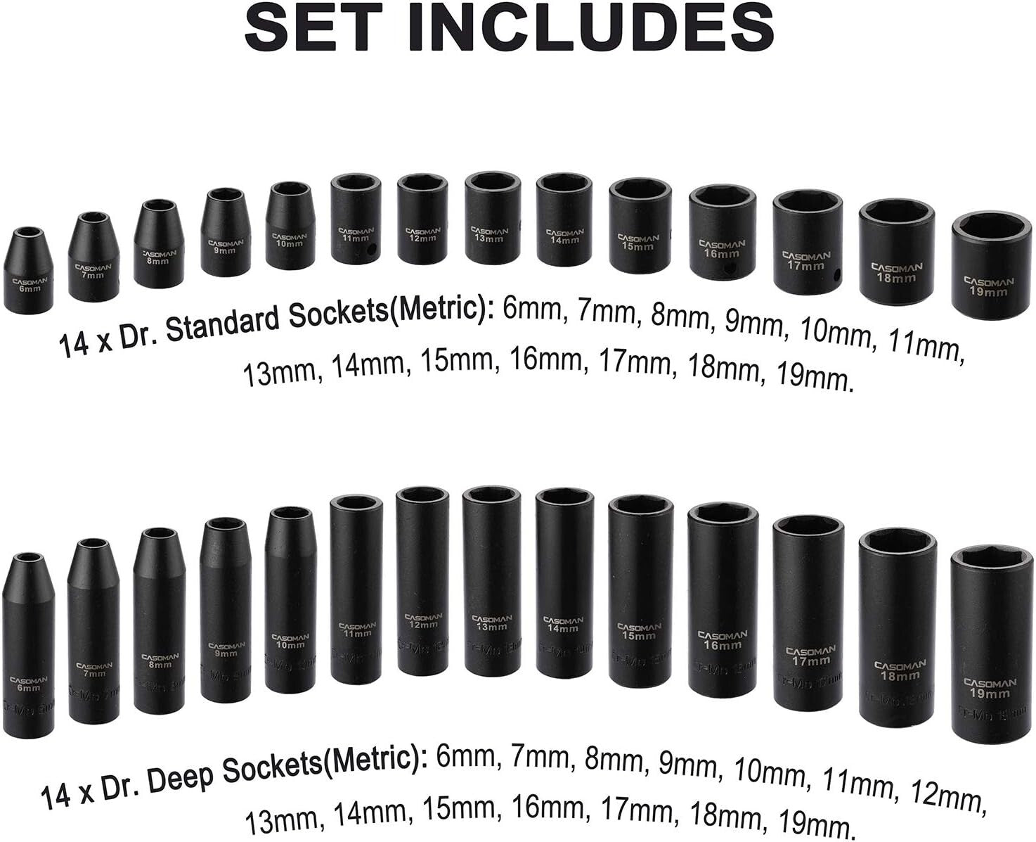 Heavy Duty 3/8" Drive Master Socket Set - Durable Chrome Moly Construction