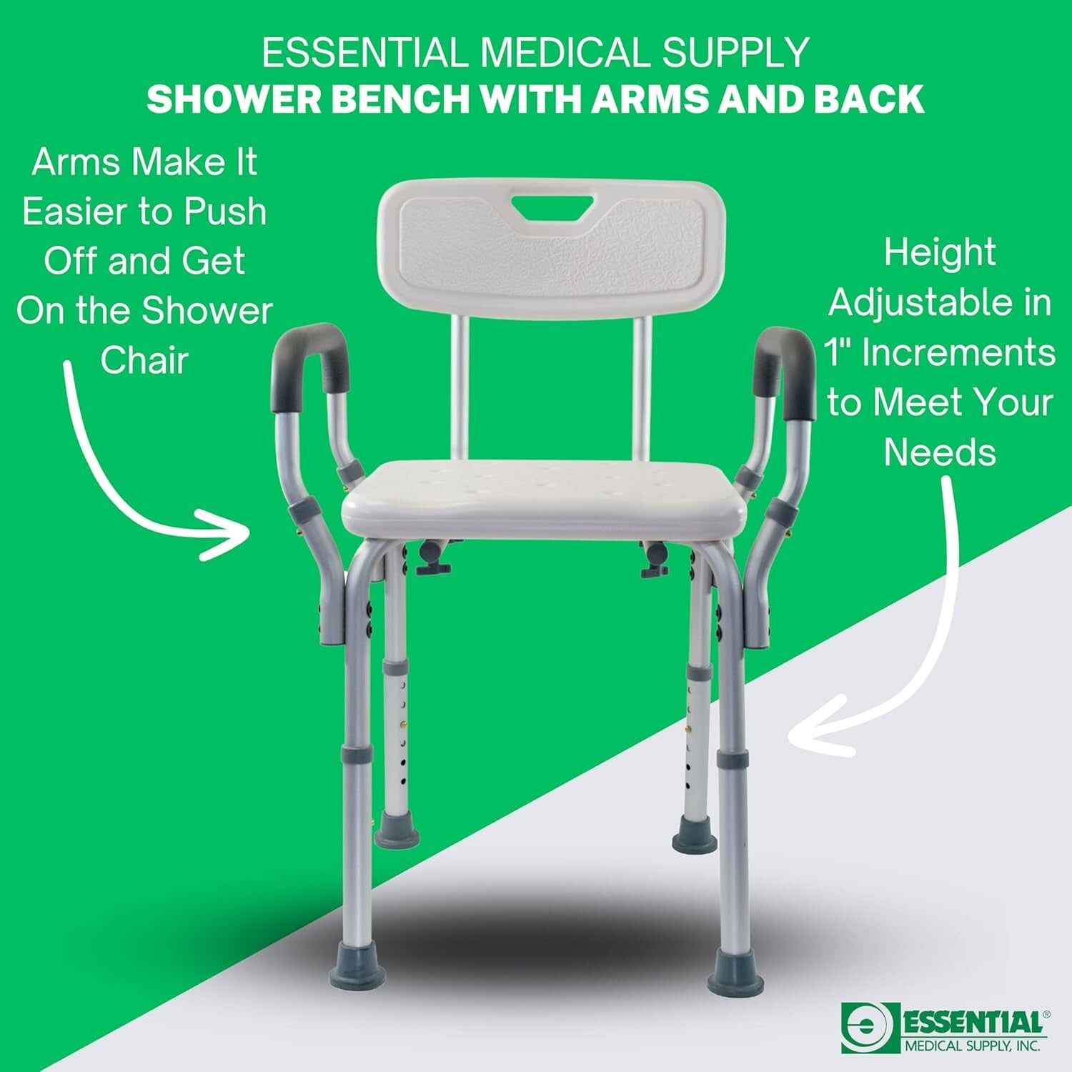 Rust-Resistant Shower and Bath Chair with Contoured Back – Safe & Comfortable