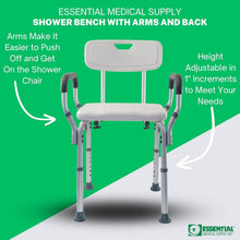 Load image into Gallery viewer, Rust-Resistant Shower and Bath Chair with Contoured Back – Safe &amp; Comfortable