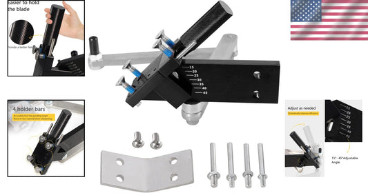 Precision Lawn Mower Blade Sharpener - 15°-45° Angle Adjustment, Stainless Steel