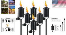 Load image into Gallery viewer, 6-Pack Stylish 16 oz Citronella Torches - Adjustable Height for Outdoor Elegance