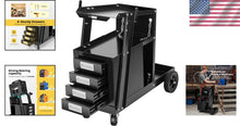 Load image into Gallery viewer, Compact Portable Welding Cart with Four Drawers &amp; Safety Chains for Tank Storage