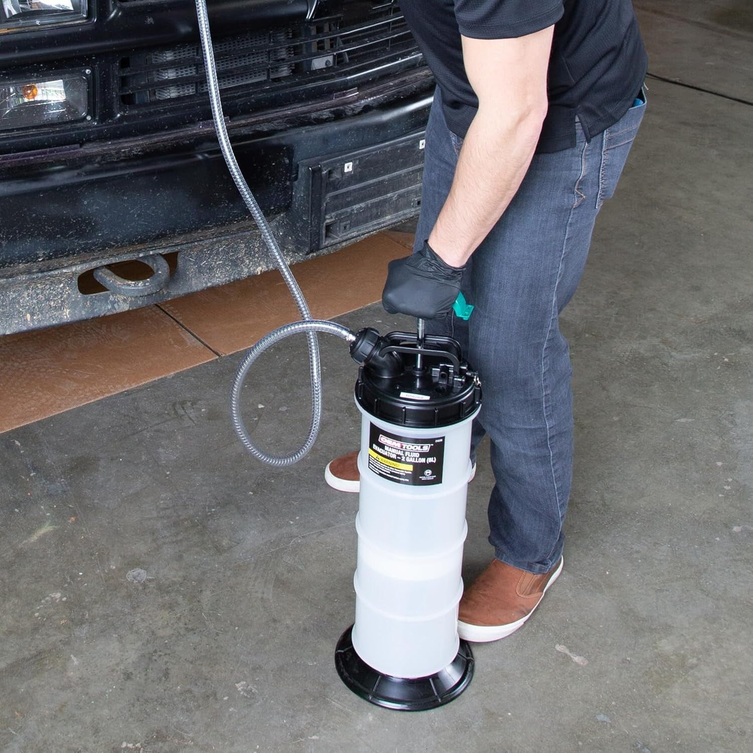 8L Manual Fluid Extractor Tool with Extended 41" Hose for Efficient Oil Changes