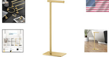 Load image into Gallery viewer, Sturdy Weighted Brushed Brass Toilet Tissue Holder - Elegant Bathroom Accessory