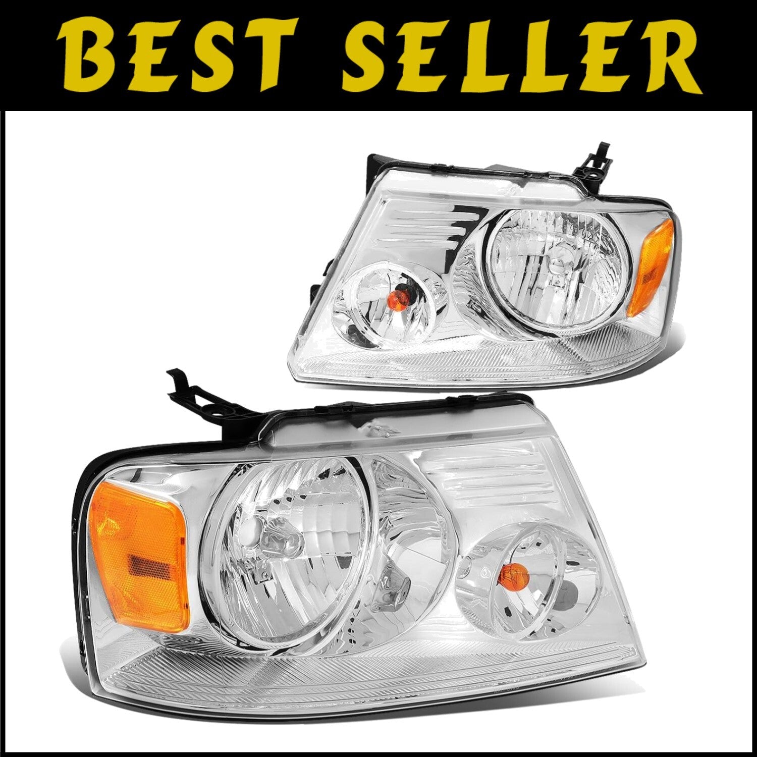H13 High/Low Beam Headlight Replacement Pair for F150 & Mark LT - Plug & Play