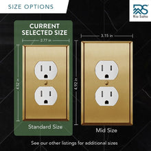 Load image into Gallery viewer, Elegant 8-Pack Brushed Brass Light Switch &amp; Outlet Covers - Standard Size