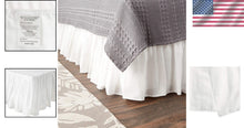 Load image into Gallery viewer, Machine Washable 15-Inch Cotton Voile Dust Ruffle - Opaque and Sheer Design