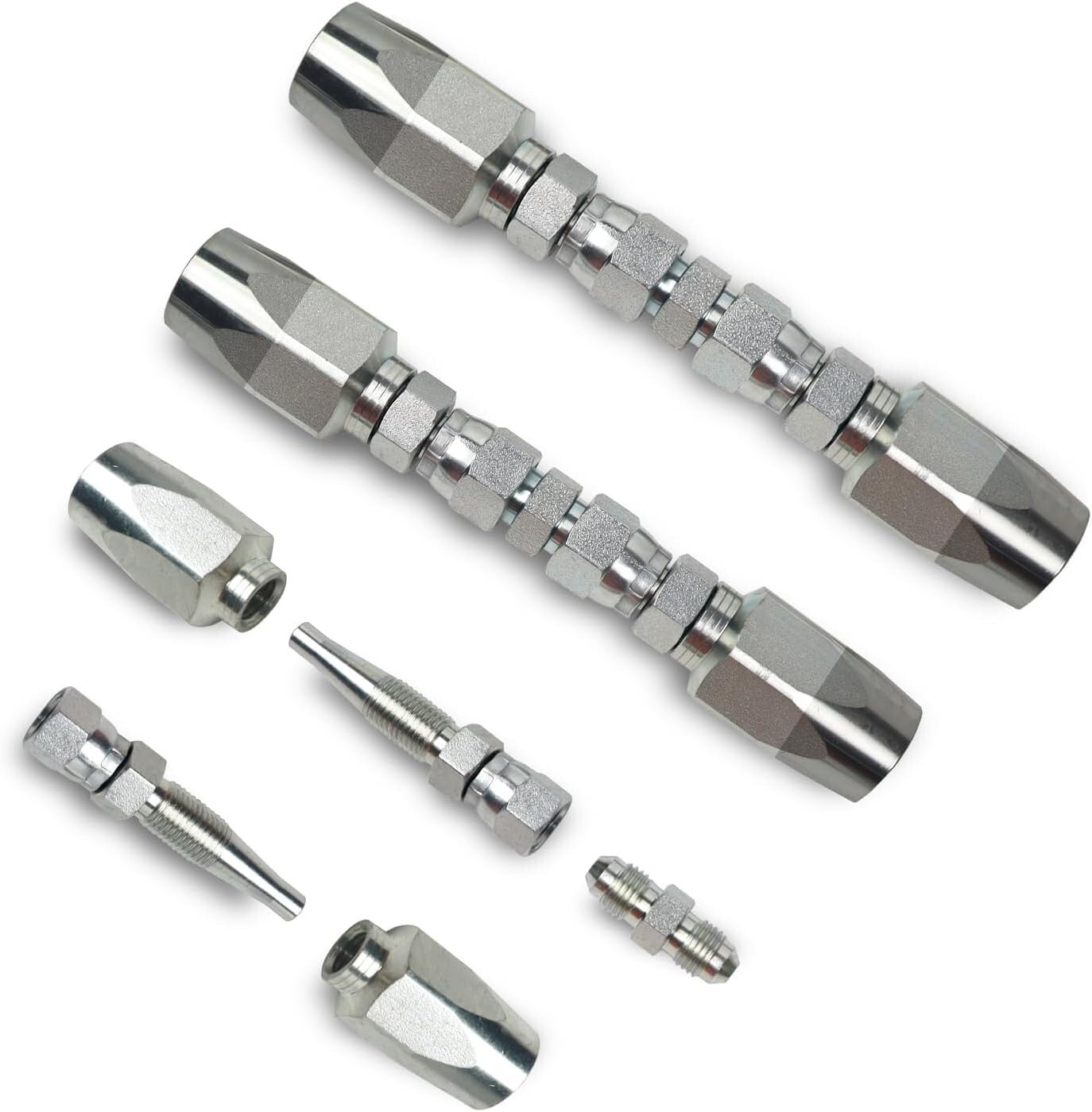 Corrosion-Resistant Hydraulic Hose Repair Set (1/4", 3/8", 1/2") for 4000 PSI