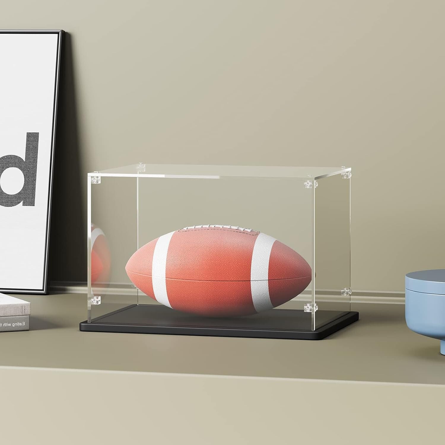 12x8x8 Inch Sturdy Acrylic Display Case - Clear Dustproof Container for Figures