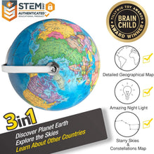 Load image into Gallery viewer, 9-Inch Illuminated Kids Globe with Interactive Games &amp; Night Light Feature