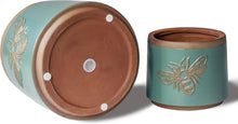Load image into Gallery viewer, Turquoise Terracotta Pots Set of 2 with Drainage Holes for Indoor/Outdoor Use
