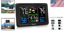 Load image into Gallery viewer, Atomic Clock Outdoor Thermometer &amp; Humidity Monitor - Stylish Home Essential
