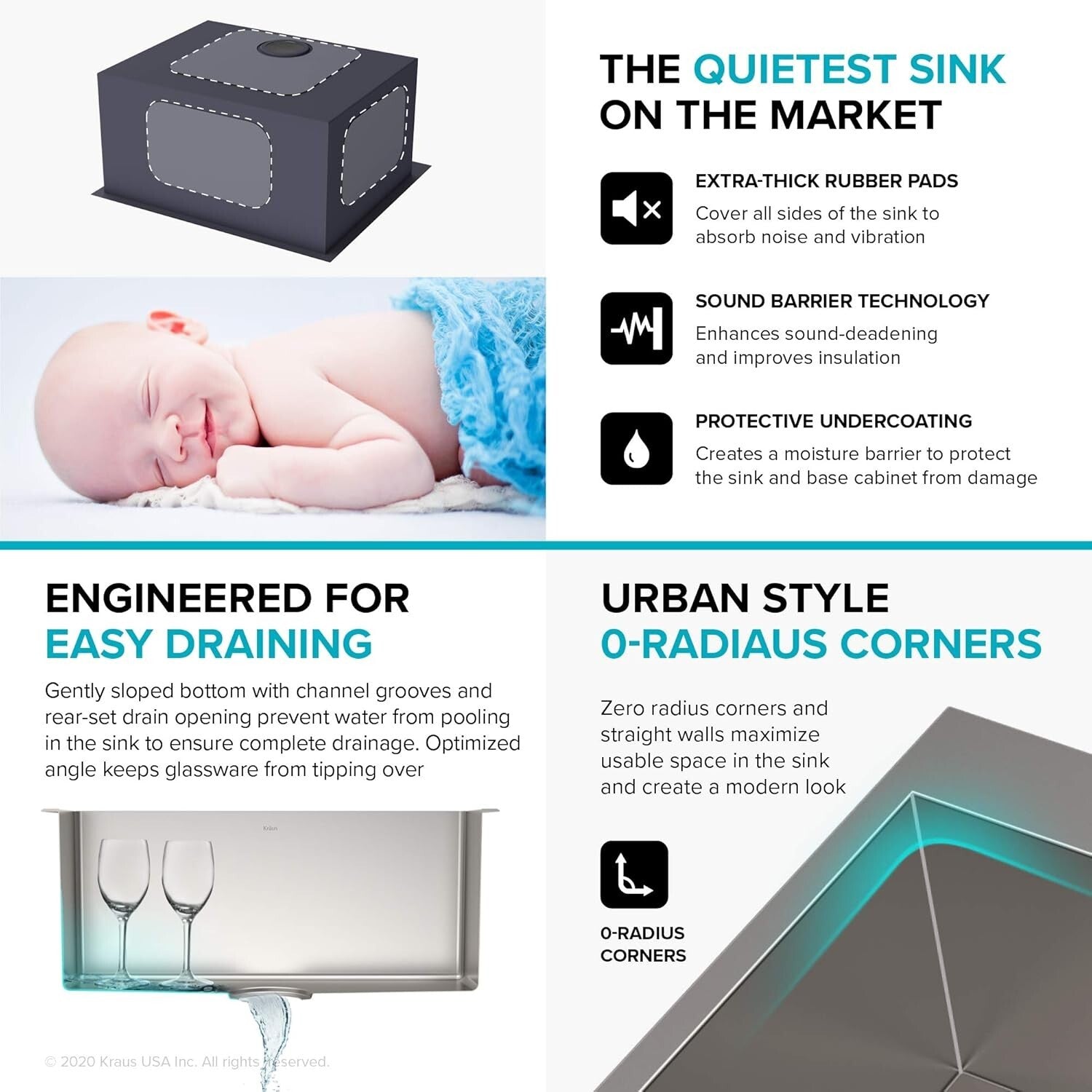 Durable 22-Inch Stainless Steel Laundry Sink with Premium Bottom Grid Included