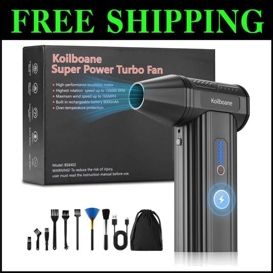 Portable Rechargeable Dust Blower with 8000mAh Battery - For Car and Home Use