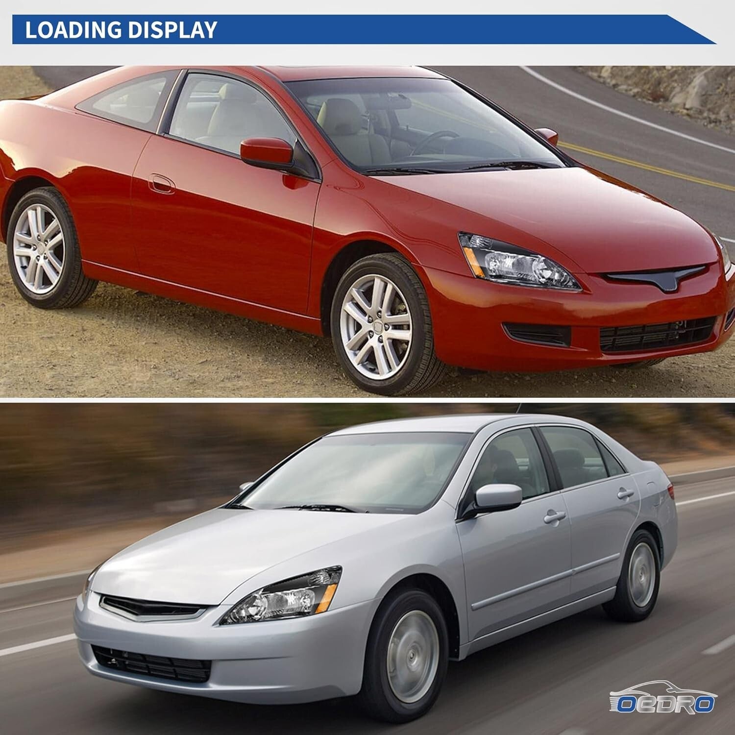 Premium Clear Lens Headlight Assembly for 2003-2007 Honda Accord - Black Housing