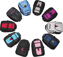 Load image into Gallery viewer, Large Water-Resistant College and Travel Backpack - 17” Laptop Carrier, Roy Blue