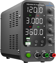 Load image into Gallery viewer, Portable 0-120V 0-3A DC Power Supply with Dual USB Ports &amp; Output ON/OFF Switch