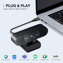 Load image into Gallery viewer, Portable 2K Webcam with Foldable Design &amp; Advanced Noise Reduction for Clarity