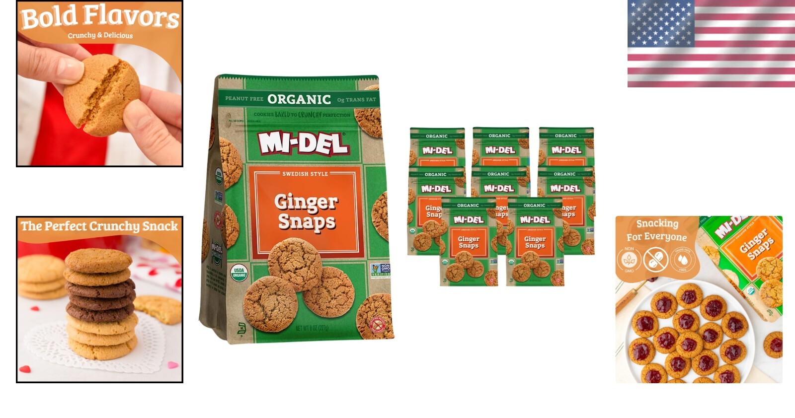 Deliciously Crunchy Ginger Snap Cookies - Perfect Organic Snack for All Ages