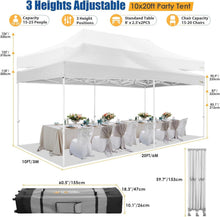 Load image into Gallery viewer, Versatile 10x20 Event Canopy with 6 Removable Sidewalls - Perfect for Parties
