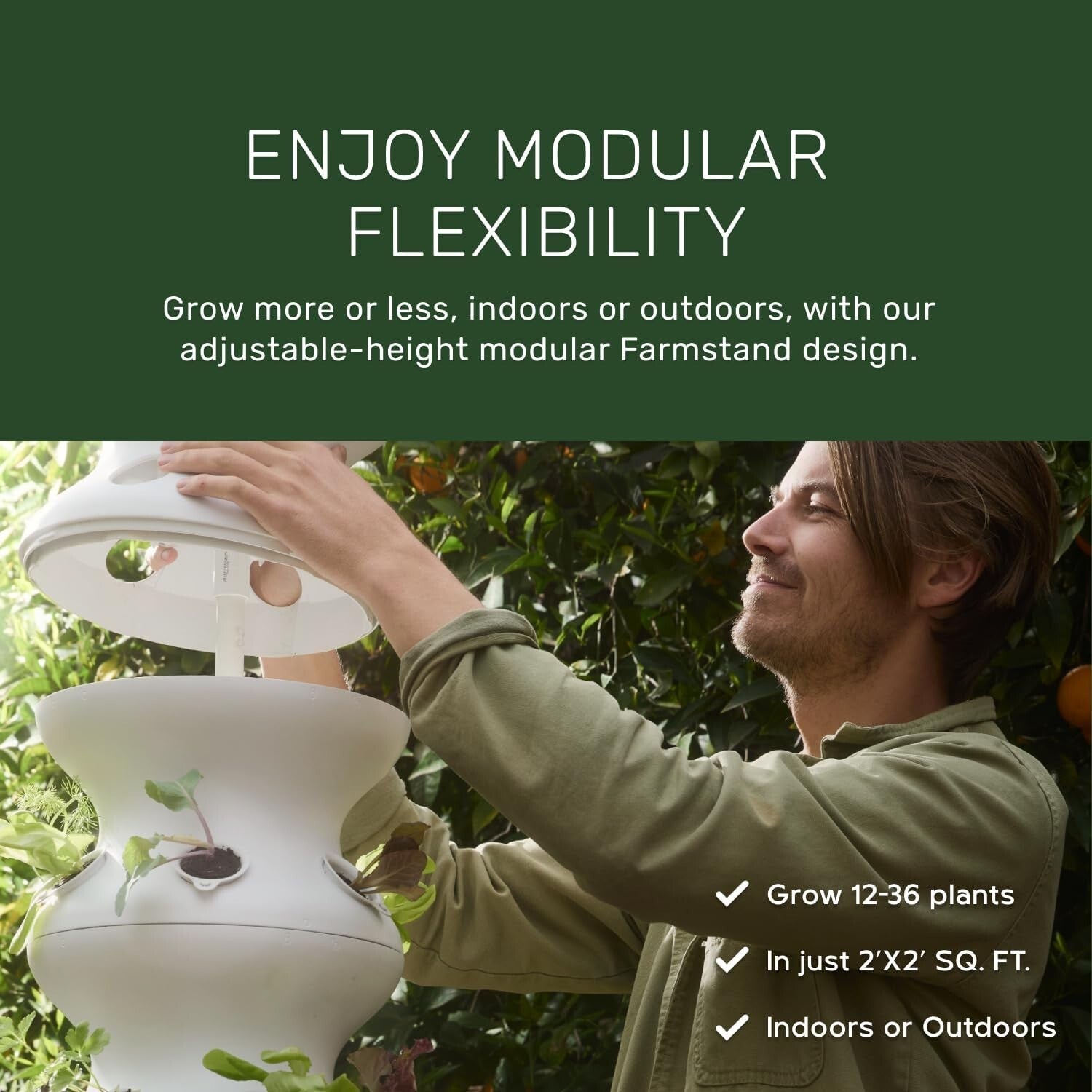 Medium Hydroponic Growing System with 24 Pre-Grown Plants - Self-Watering Tower