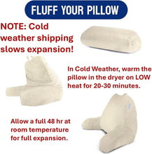 Load image into Gallery viewer, Large Back Rest Pillow with Pockets - Perfect for Reading &amp; Bedrest Relief