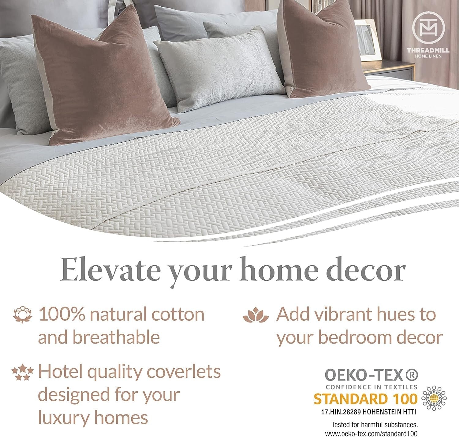 Durable King Size Jacquard Blanket - Soft Cotton Coverlet, Breathable Comfort