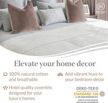 Load image into Gallery viewer, Durable King Size Jacquard Blanket - Soft Cotton Coverlet, Breathable Comfort