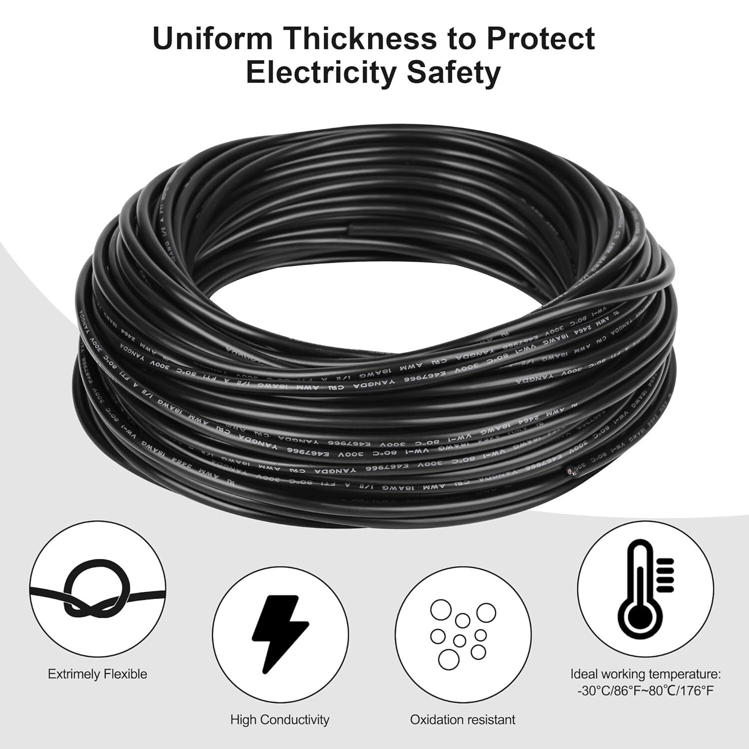20 AWG Stranded Oxygen-Free Copper Wire - 300FT Low Voltage Electrical Cable