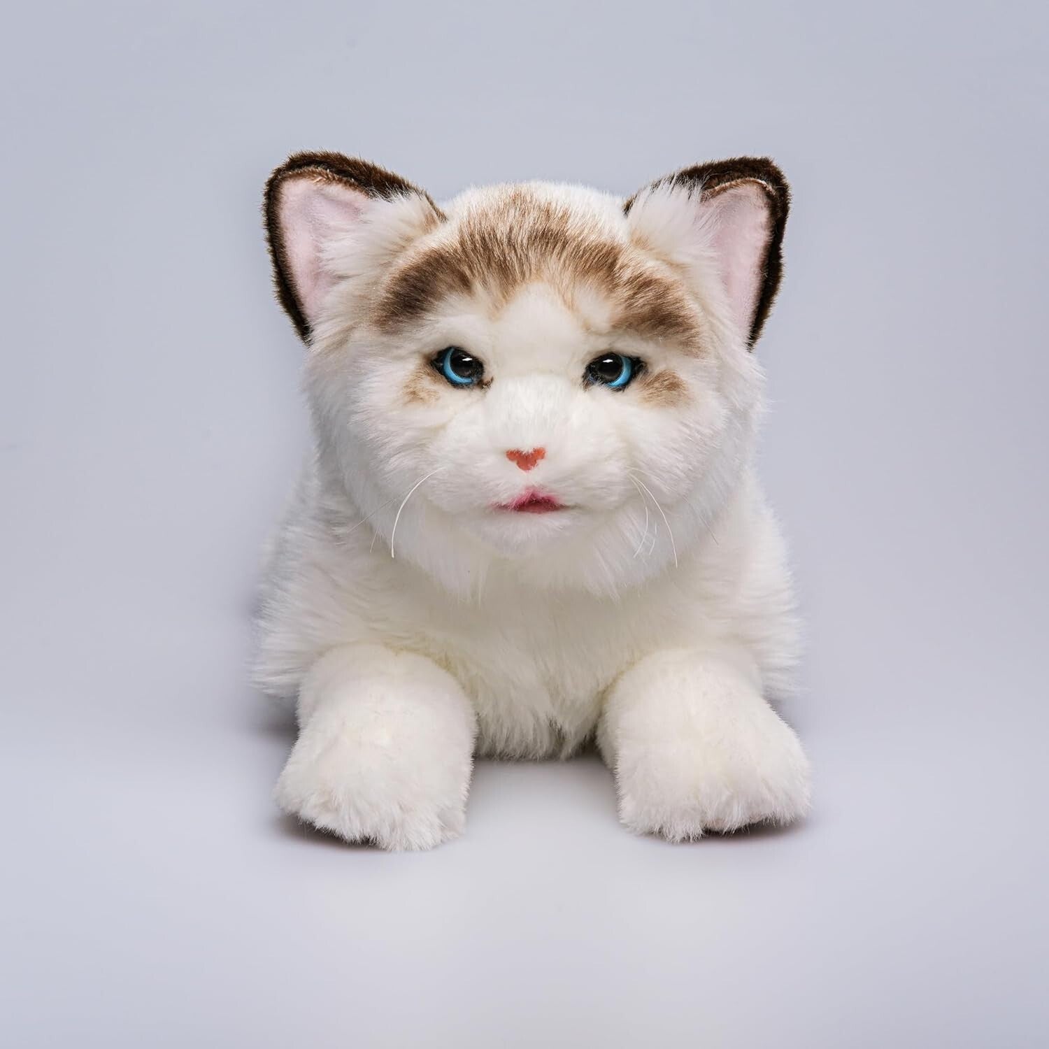 FluffyFun Realistic Stuffed Cat Robot: Plays & Interacts with Kids & Seniors