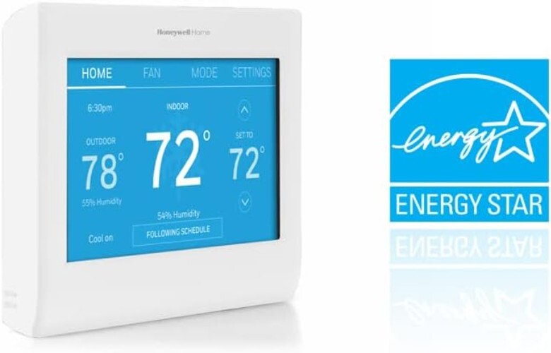 Wi-Fi Programmable Touch Screen Thermostat - Custom Colors, Smart Response Tech