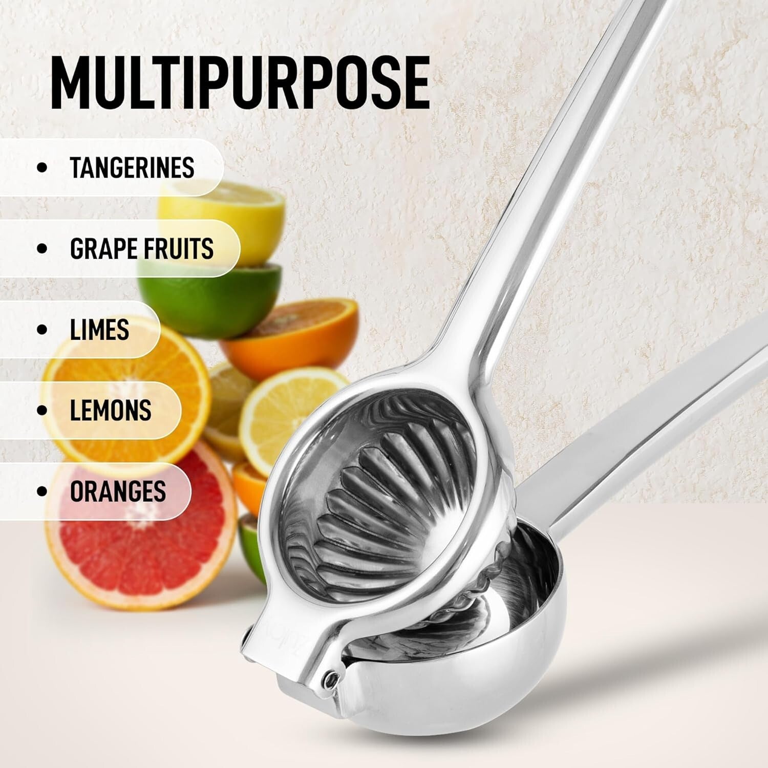 Extra Large Stainless Steel Lemon Squeezer - Effortless Juicing for Your Kitchen