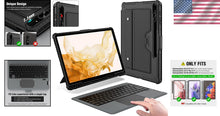 Load image into Gallery viewer, Detachable Folio Keyboard Case for Galaxy Tab S8+/S7+ with Multi-Touch Trackpad