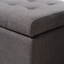 Load image into Gallery viewer, Pillow Soft Grey Fabric Ottoman with Hidden Storage - Perfect for Any Room