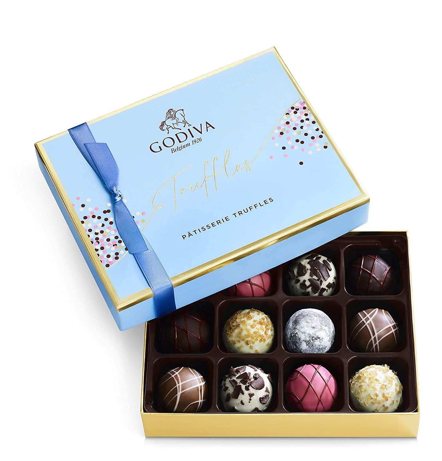 Elegant 12-Piece Chocolate Truffles Gift Box for Birthdays & Special Moments