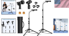 Load image into Gallery viewer, Height Adjustable Microphone Boom Stand Set - Perfect for Singing &amp; Lectures