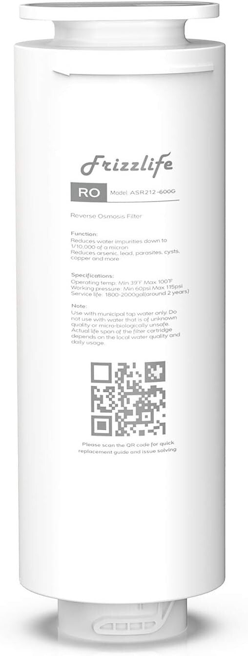 600G RO Replacement Filter Cartridge - Easy Tool-Free Installation for PD600