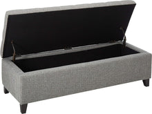 Load image into Gallery viewer, Pillow Soft Grey Fabric Ottoman with Hidden Storage - Perfect for Any Room